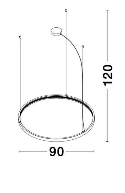 Hanglamp Loop Magnetic zwart