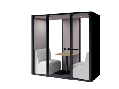 SOS-2.0-SPR-POD-M-ZW_03 Vergadercabine Sound of Silence II (Small, Medium of Large)