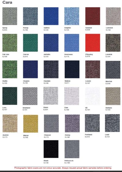 camira cara kleurenkaart Akoestische opzetwand DEIL