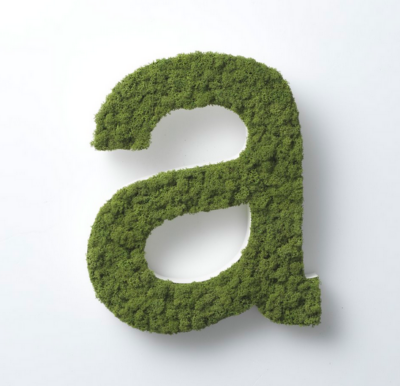 voorbeeld letter Logo in mos